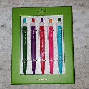 Kate Spade 'So Well Composed' pen set. 5 pens. NWT